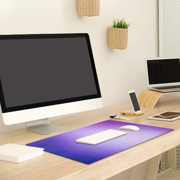 Other - Colorful Star Desk Pad Woman Office Desk Mat for Keyboard and Mouse - Purple